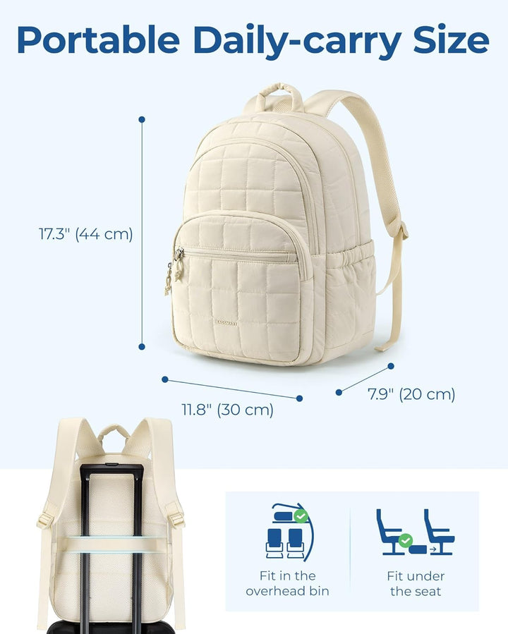 BAGSMART Mochila para portátil universitaria, mochila de viaje para...