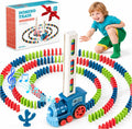 Juguete de tren de dominó de 220 piezas para niños de 4 a 8 años, juego