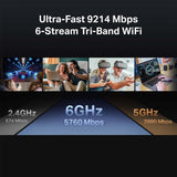 TP-Link Tri-Band BE9300 WiFi 7 Router (Archer BE550) - 6-Stream, Pu...