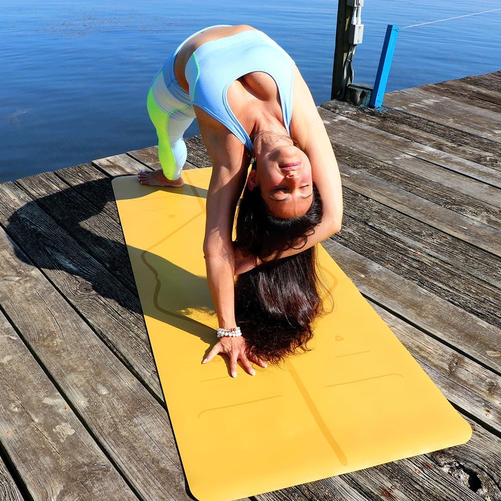 Liforme Esterilla de yoga clásica: diseño de alineación patentado, agarre