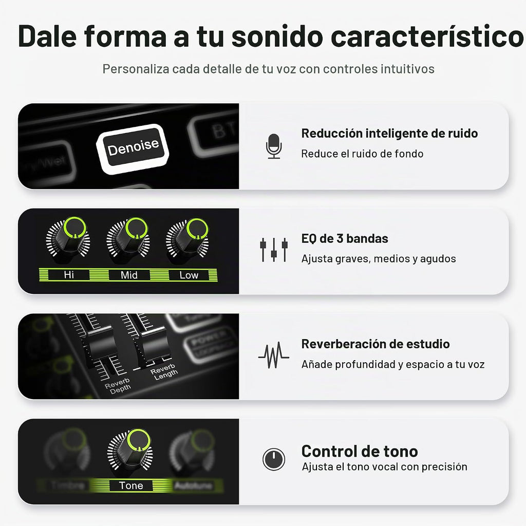 TENLAMP G10 Creator Audio Mixer Bundle con micrófono para streaming
