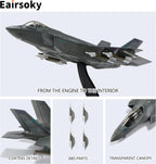 Escala 1:72 F-35A Lightning II Stealth Fighter Modelo de aeronave de fundición a presión Aviones militares Modelos de aleación para colección o regalo