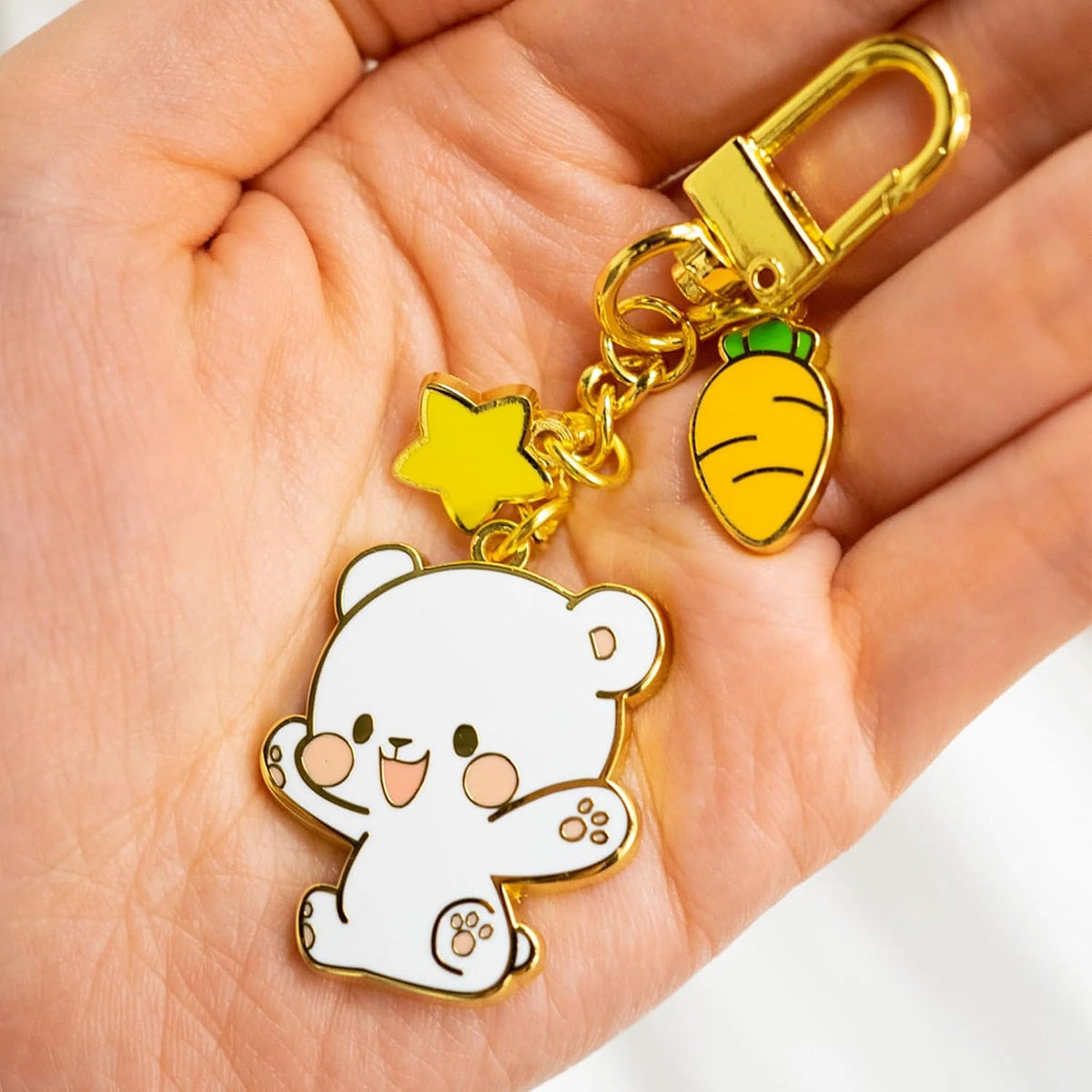 Paquete de llaveros esmaltados, productos auténticos para bolsos, accesorios para parejas, lindo y adorable