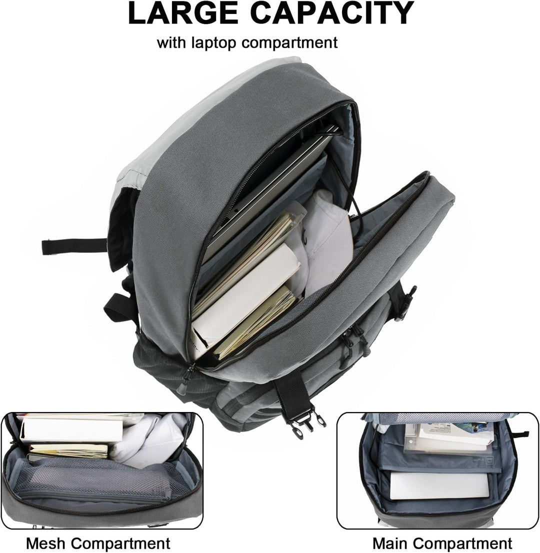 WOLT Mochila para computadora portátil con puerto de carga USB, par...
