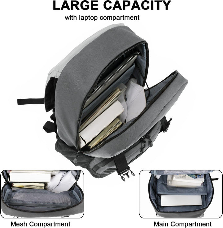 WOLT Mochila para computadora portátil con puerto de carga USB, par...