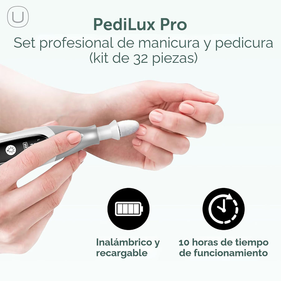 Kit Profesional de Manicura y Pedicura PediLux Pro, Juego de Lima d...