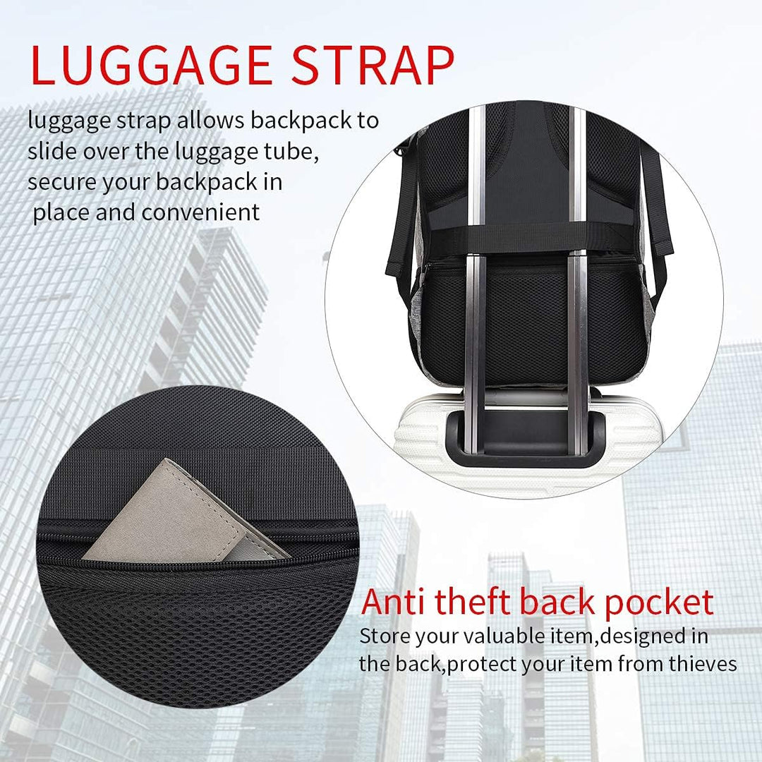 Monsdle Mochila de viaje para laptop, mochilas antirrobo con puerto...