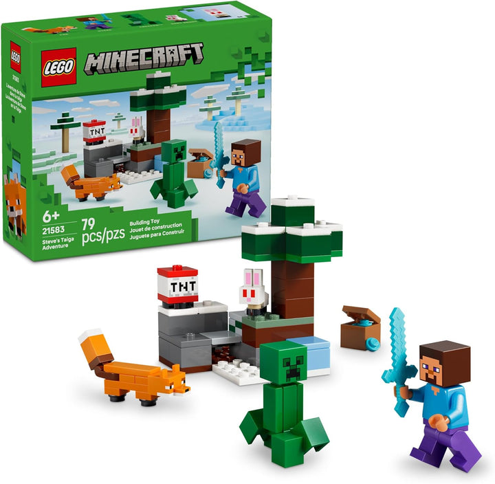LEGO Minecraft Steves Taiga Adventure Building Toy para