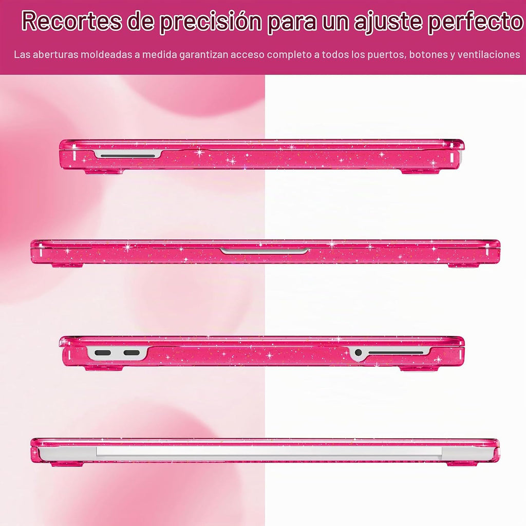 Teryeefi Funda para MacBook Neo 13 modelo A3404 (chip A18 Pro), Crystal Black