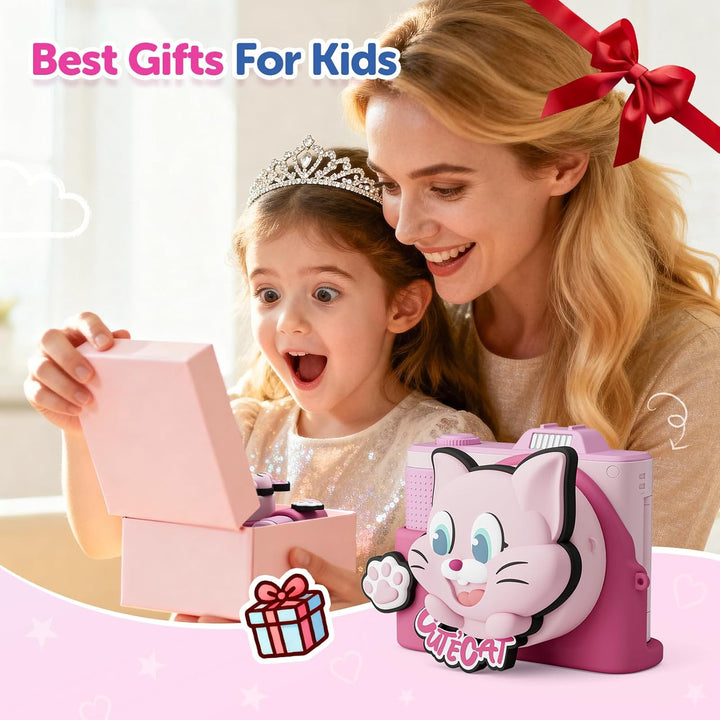 Myvia Cámara para niños, regalos de cumpleaños de Navidad para niño...