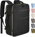 Mochila de viaje Capolo para mujeres y hombres, Negro, 15,6 pulgadas