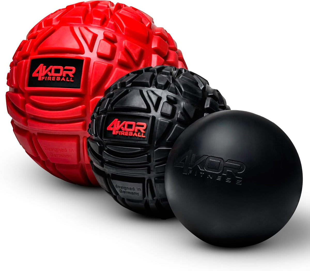 Bolas de masaje 4KOR para terapia de punto de activación - Bola de liberación miofascial - Alivio muscular para espalda, cuello, hombro, dolor de pies - Bolas de masaje fitness para movilidad - Bola