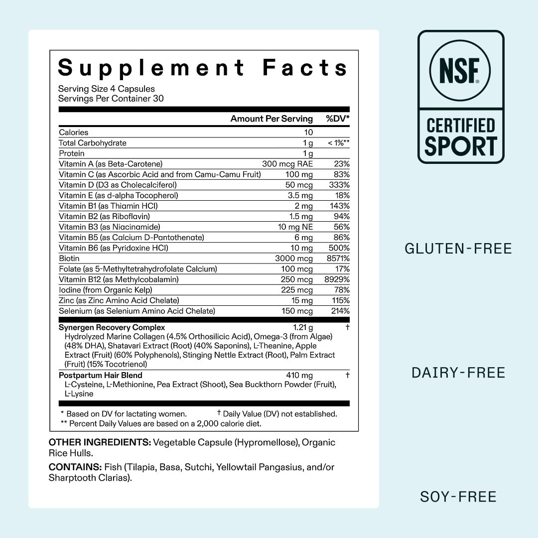 Nutrafol - Suplementos para el crecimiento del cabello posparto, cl...