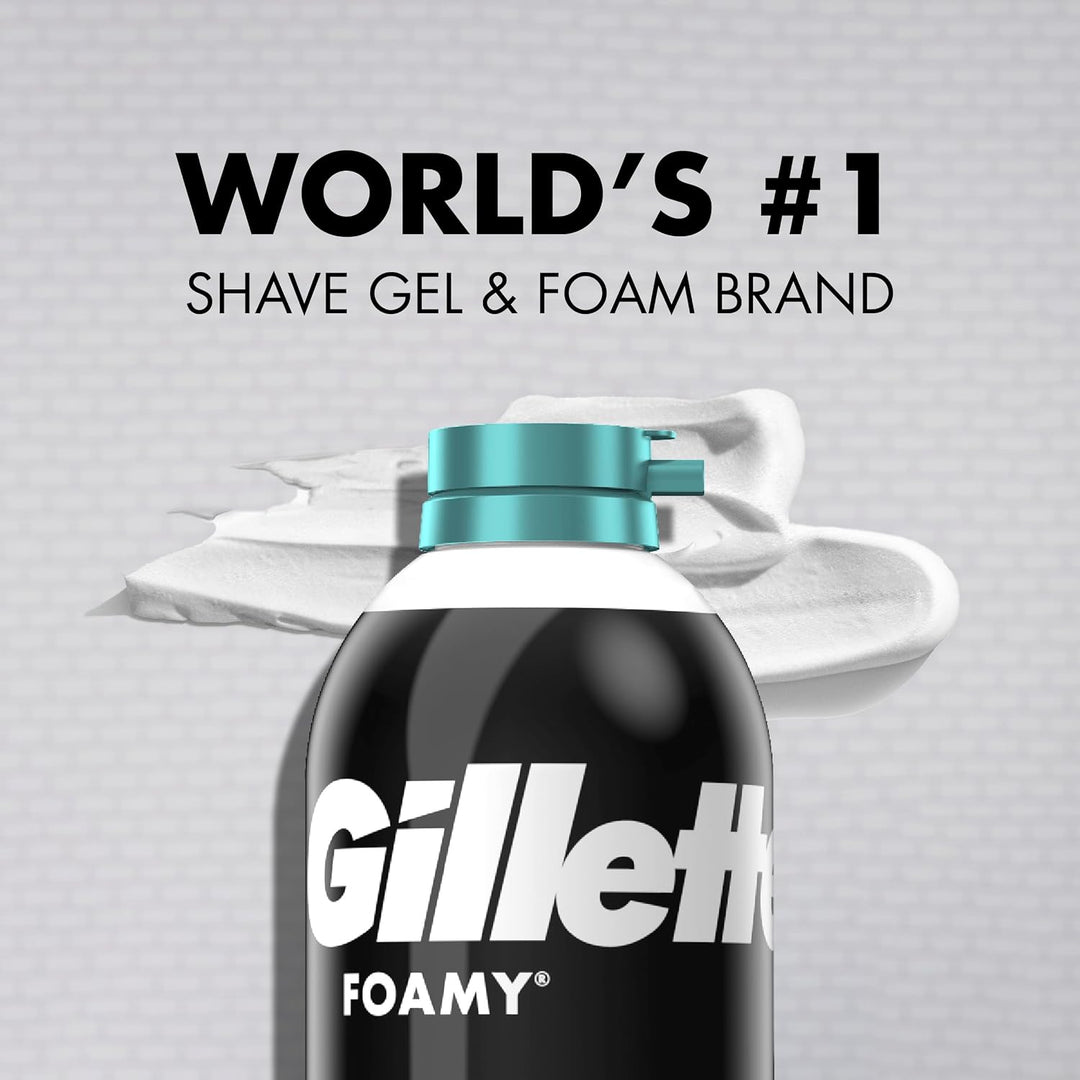 Gillette Crema de afeitar espumosa, piel sensible, 11 onzas (paquet...