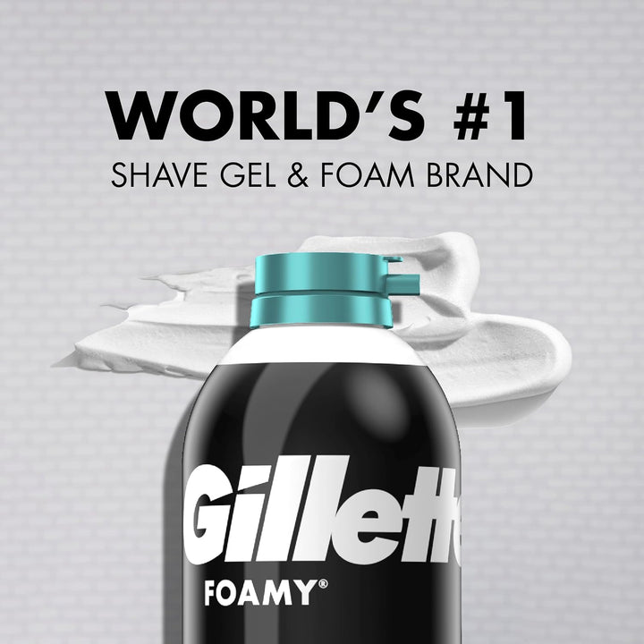 Gillette Crema de afeitar espumosa, piel sensible, 11 onzas (paquet...