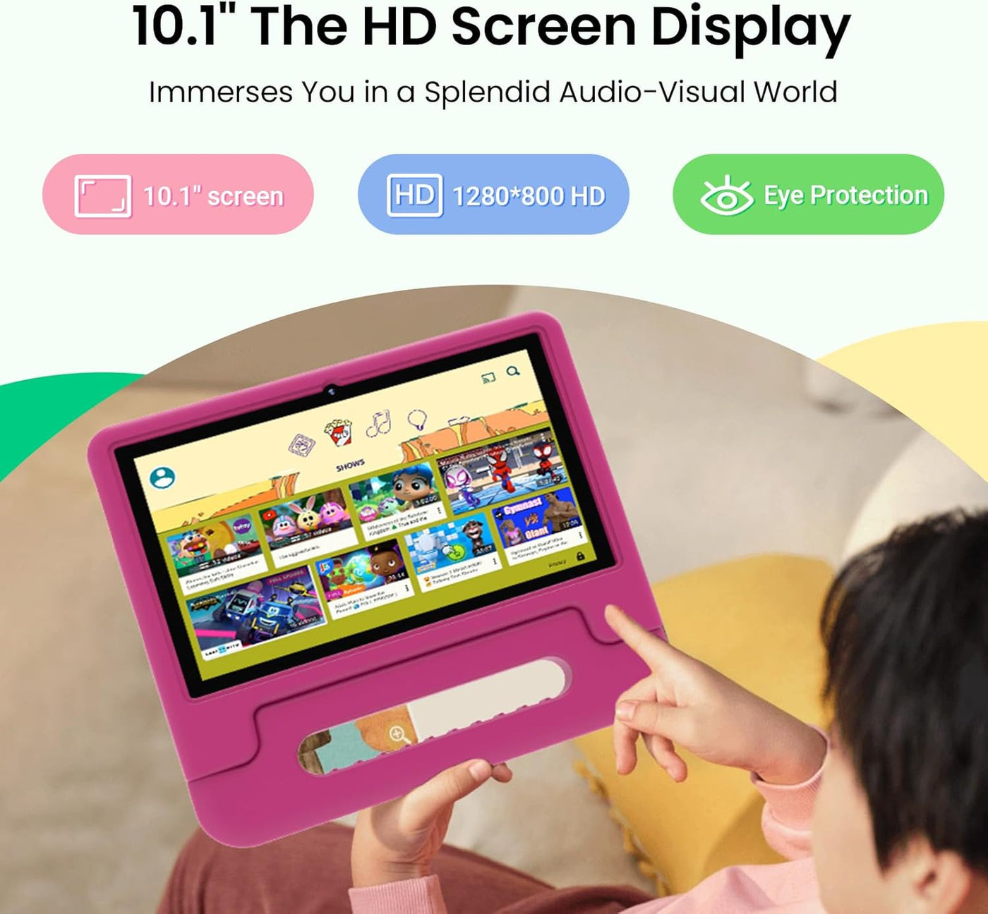 Tablet para niños 2025, tableta Android 15 de 10.1 pulgadas para ni...