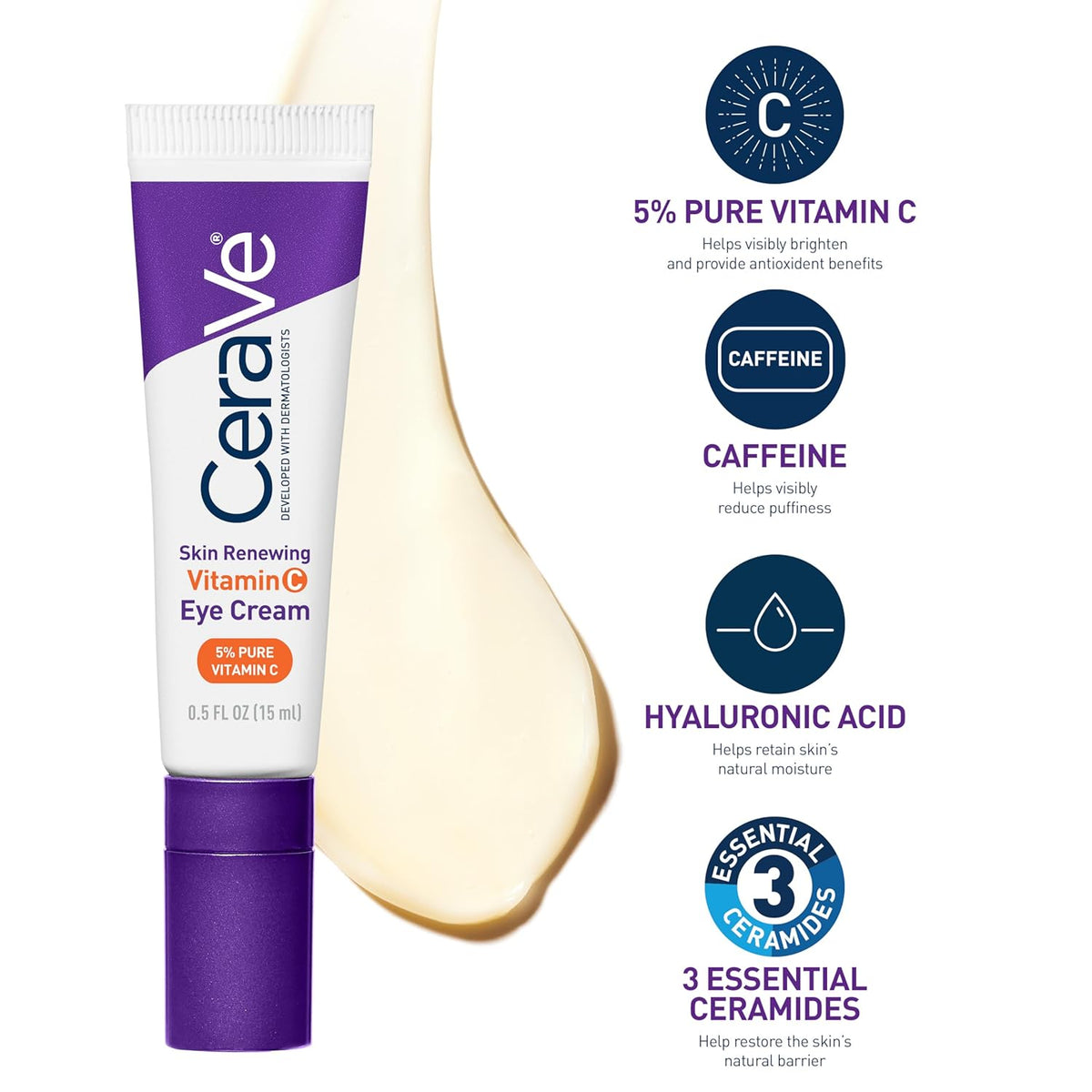 CeraVe Set de suero de vitamina C y crema de ojos con vitamina C pa...