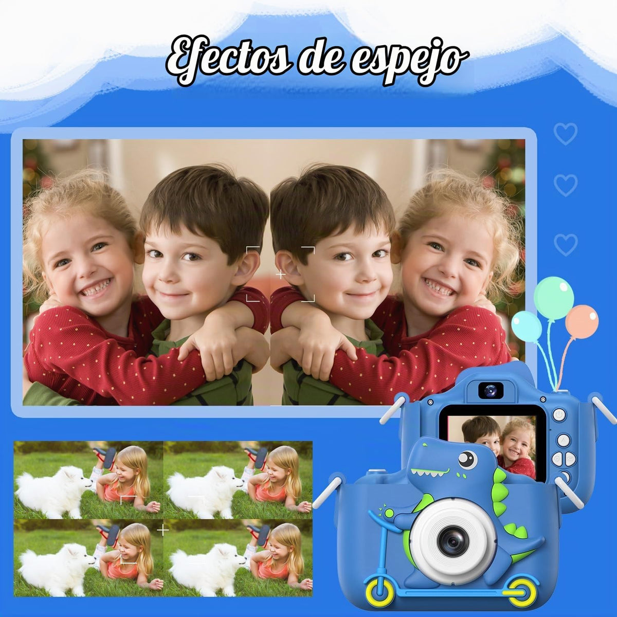 Juguetes de cámara selfie para niñas de 3 a 9 años, juguete de cámara de video digital con cubierta protectora, regalos de festival de cumpleaños de Navidad para niñas de 3 a 9 años