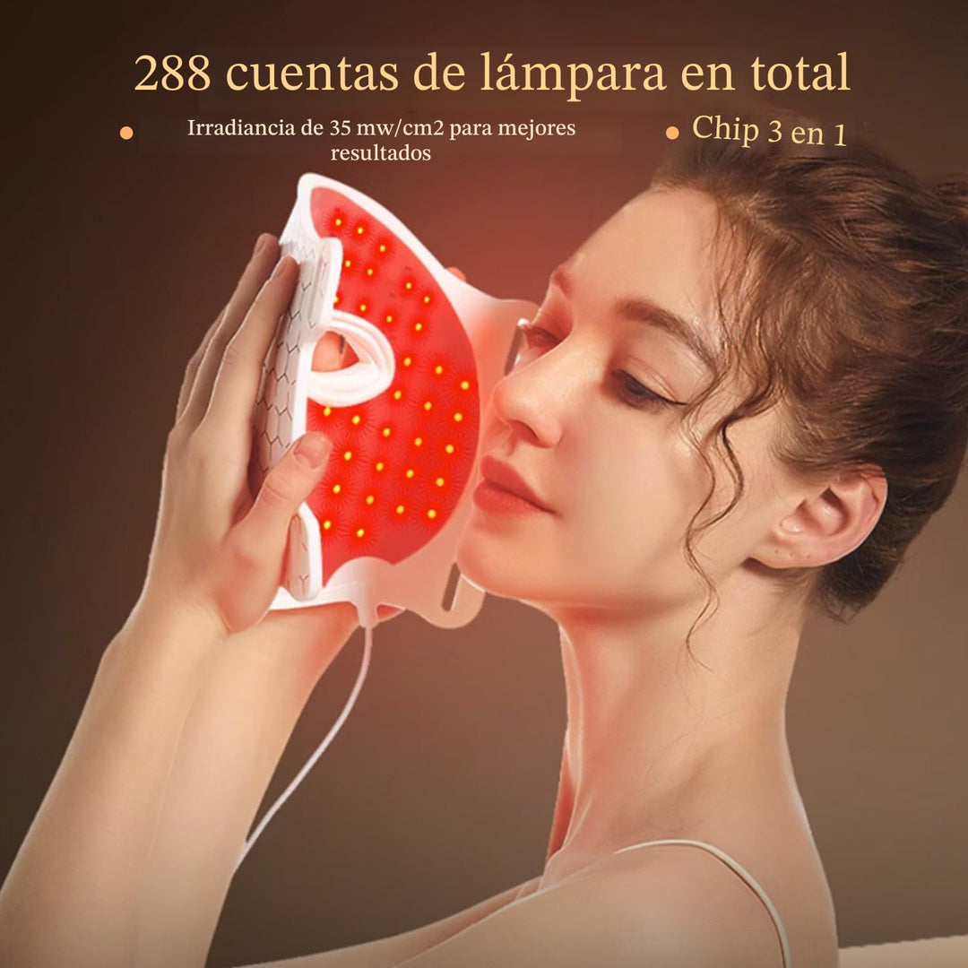 MEGELIN Máscara Facial de Terapia de Luz LED en 7 Colores, Máscara...