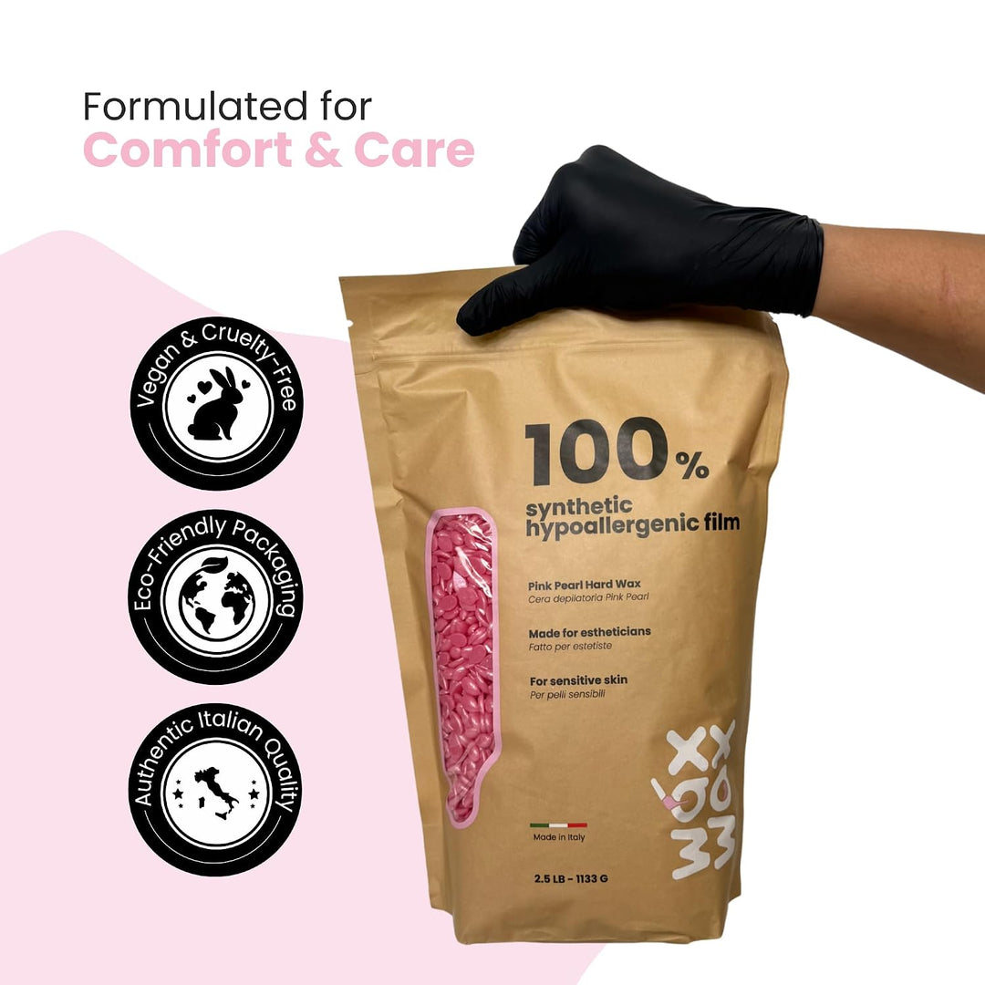 Wax Wax Pink Pearl - Cuentas de cera dura | Cera brasileña y de bik...