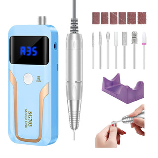 Taladro de uñas portátil profesional de 35000 RPM, MOCOWIND recarga...
