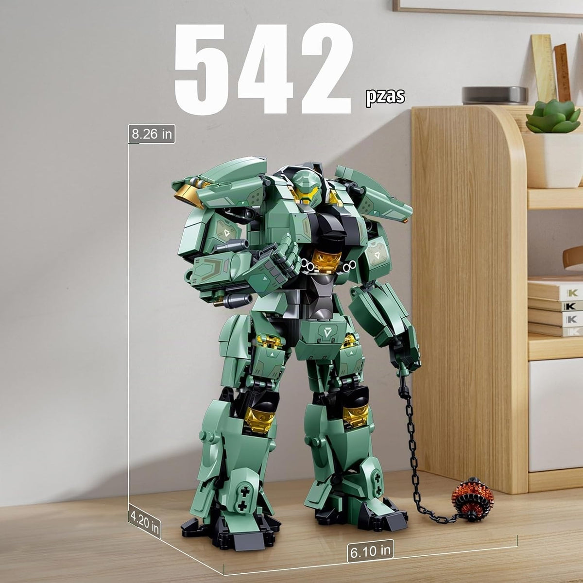HIGH GODO Juego de bloques de construcción transformables de robot mecánico para adultos, juego de bloques de construcción transformables de héroe de la justicia de la ciudad, soldado mec, kit de construcción de modelo mec, juguetes de robots creativos