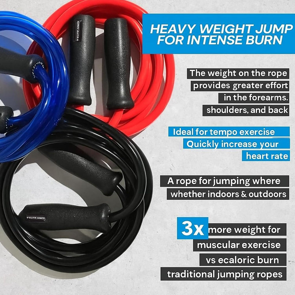 Elite Jumps Muay Thai 2.0 - Cuerda de saltar con peso para MMA