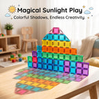Azulejos magnéticos con diseño de mármol, 50 piezas STEM para niños