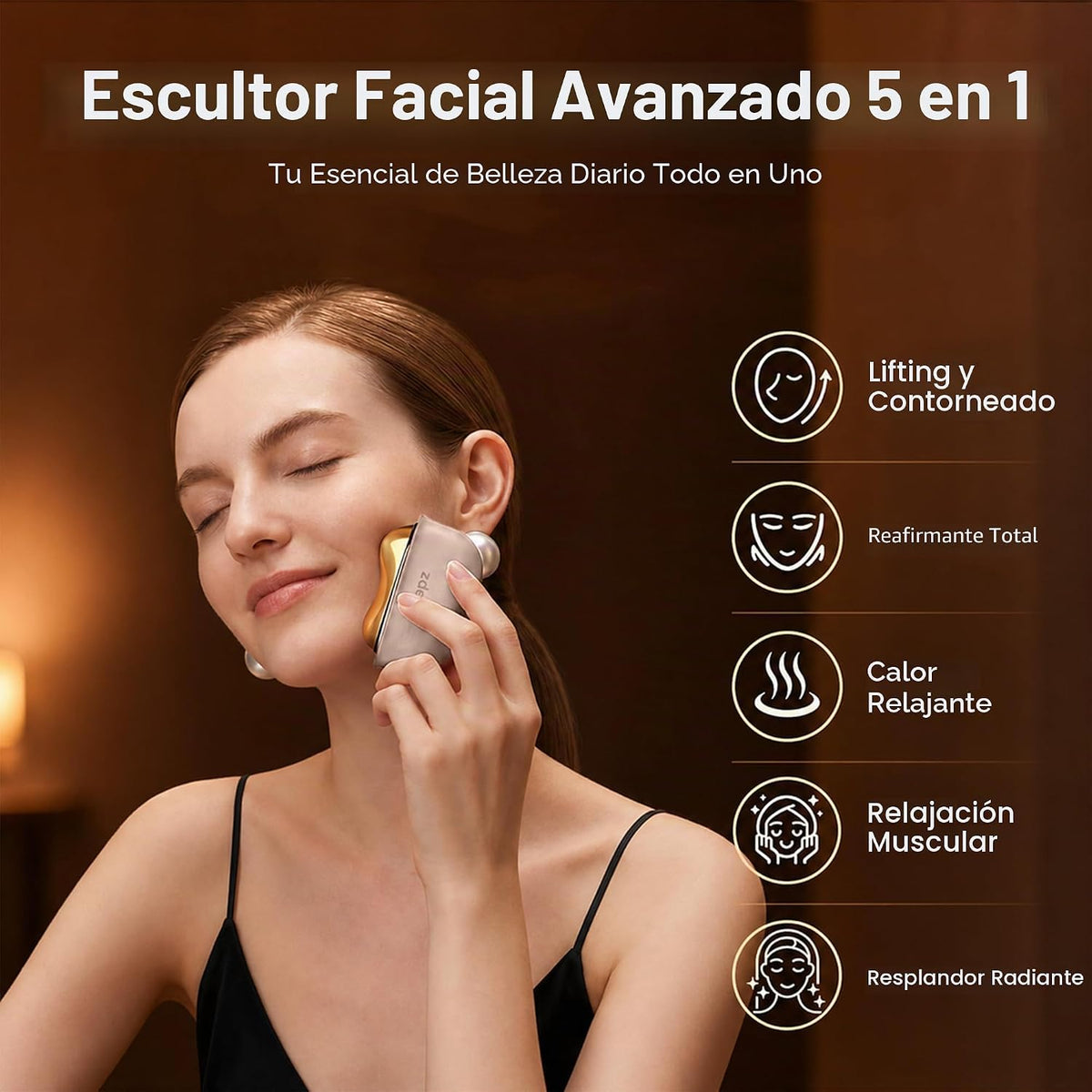 GS5 - Herramienta eléctrica calentada Gua Sha, masajeador facial de
