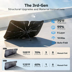 Mihen Parasol para parabrisas para automóvil, tamaño universal [bloquea 100% la luz solar y la sensación de enfriamiento del hielo] Parasol plegable para ventana delantera de automóvil, aislamiento