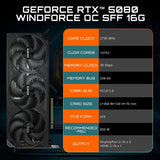 Tarjeta gráfica GIGABYTE GeForce RTX 5080 WINDFORCE OC SFF 16G, sis...