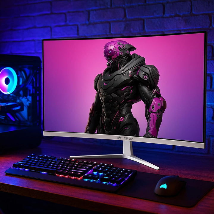 CRUA Monitor curvo para juegos FHD 1080P 200Hz de 27 pulgadas, 1800...