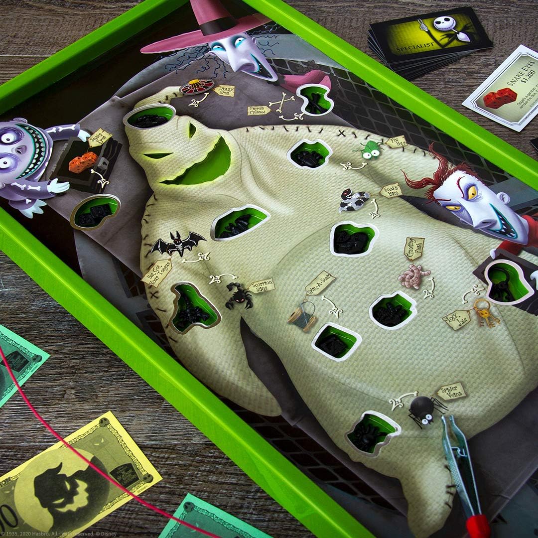 Operación: Juego de mesa Disney Pesadilla Antes de Navidad | Juego de mesa coleccionable | Con Oogie Boogie y arte de Pesadilla Antes de Navidad, para 1 o más jugadores