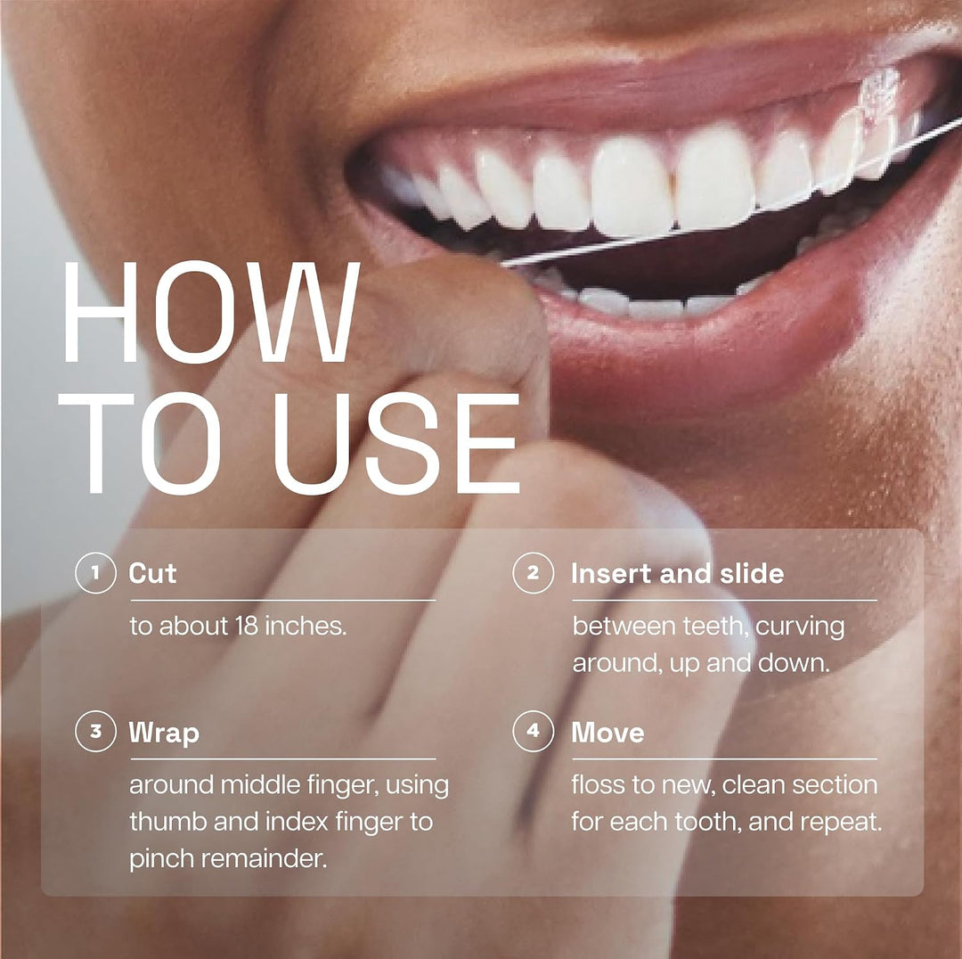 Reach Hilo dental encerado con sabor a menta para el cuidado oral y...