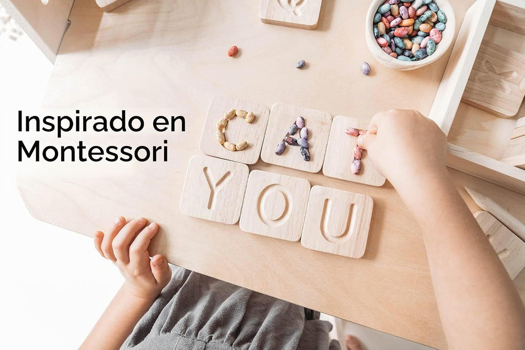 Tableros de madera para trazado del alfabeto - Formación de letras
