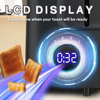 Tostadora de 2 rebanadas, tostadora negra Prime con pantalla LCD digital de cuenta regresiva para pantalla Tostadora inteligente de ranura ancha con bagel/función de descongelación/cancelación/recalentamiento y bandeja extraíble para migas