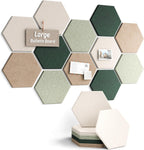 Paquete de 12 azulejos hexagonales de fieltro para tablón de