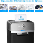 BONSEN Trituradora de papel resistente de alta seguridad P-4 de corte