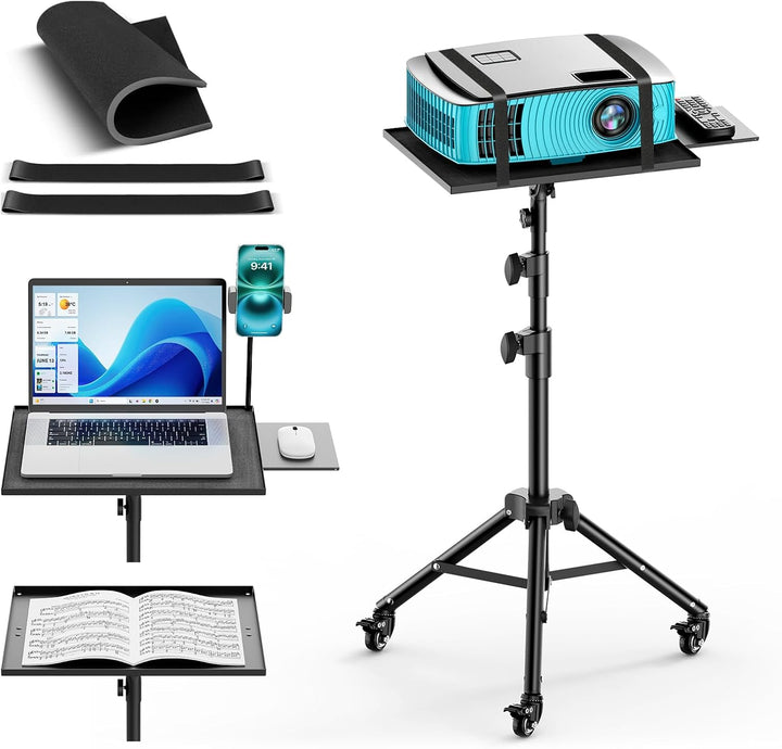 GZGDLJQ Soporte para proyector con ruedas, trípode para laptop de 2...