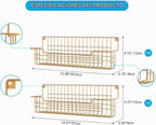 Estante para especias, paquete de 4 organizadores de condimentos montado en la pared para organización de almacenamiento de cocina, estante de metal para especias para gabinete, despensa