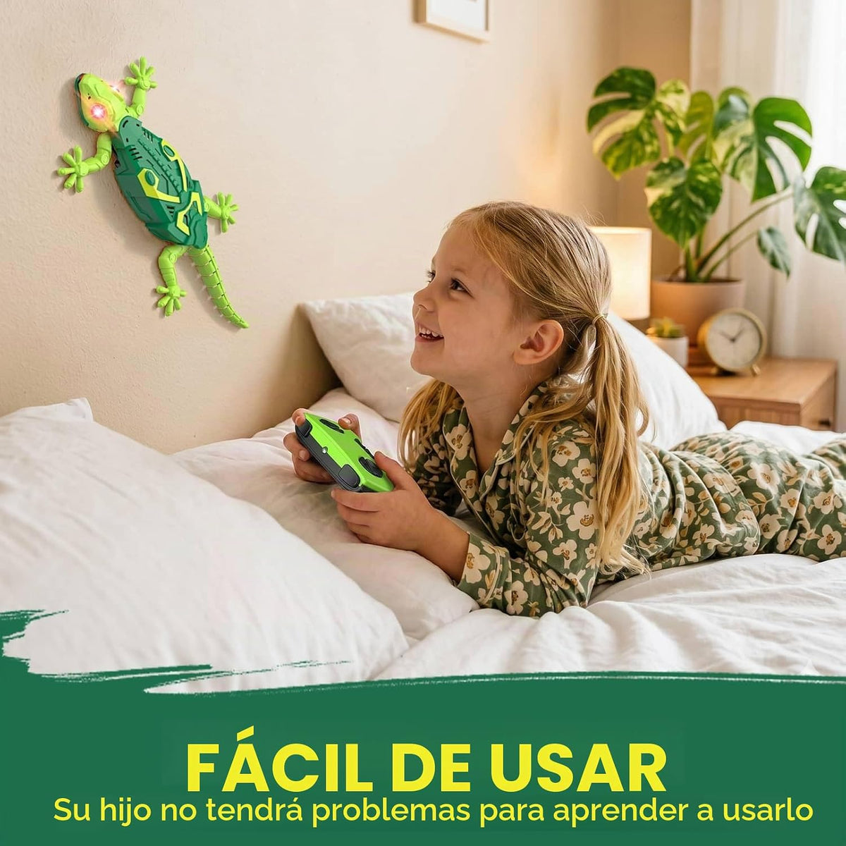 Gecko de escalada de pared a control remoto, lagarto recargable con control