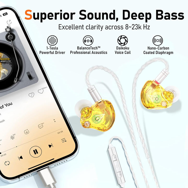 Vibes 202MC Auriculares con Cable USB-C - Auriculares Intraurales U...