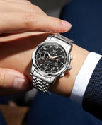 Reloj OLEVS para Hombre Original Analógico de Cuarzo Negocios Reloj de Pulsera de Lujo para Hombre Impermeable Acero Inoxidable Fecha Moda Vestir Casual Estilizado Cronógrafo Diseño reloj para Hombre