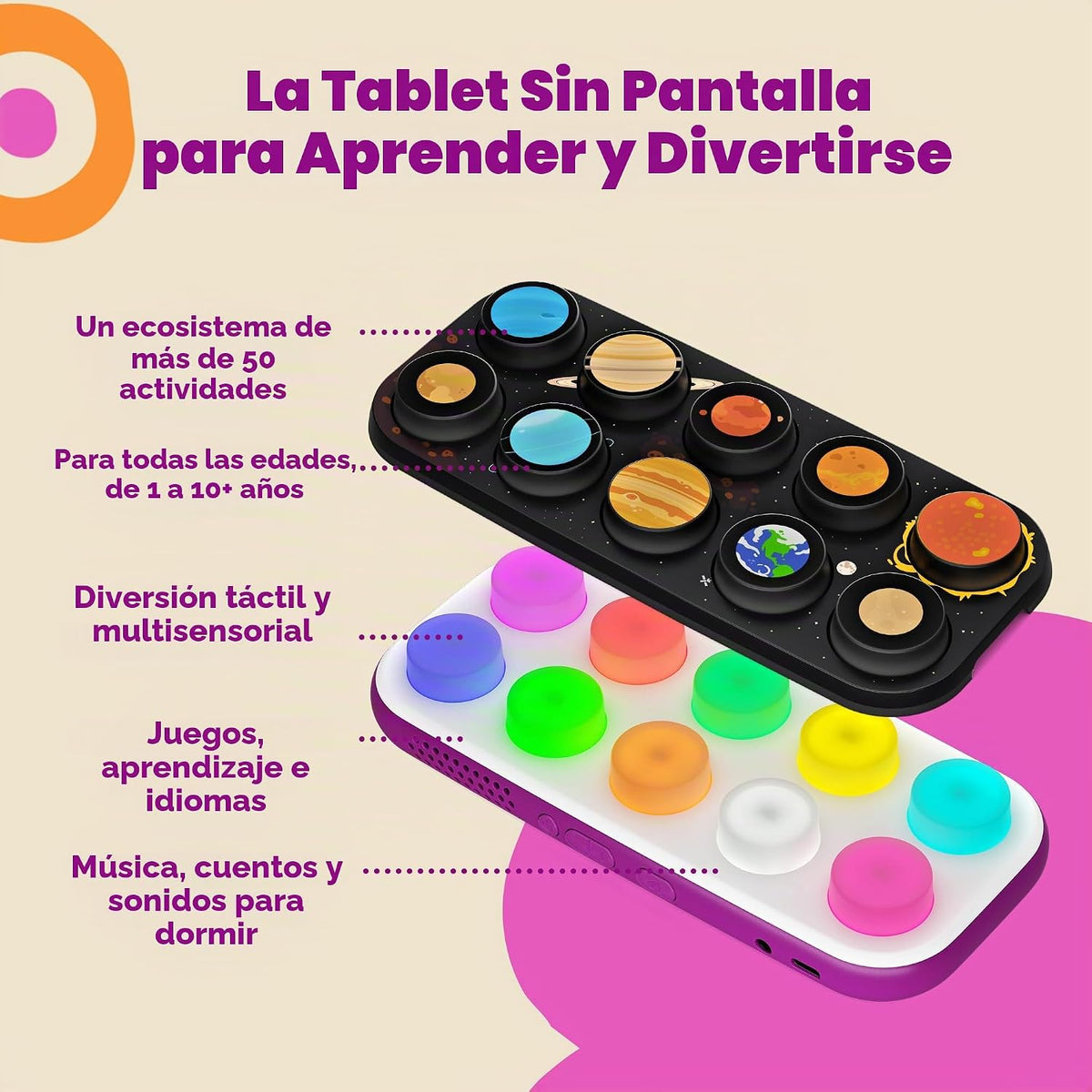 Boppo Tableta de aprendizaje sin pantalla y nuestro paquete Toppo del