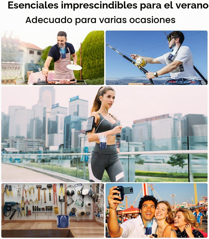 Ventilador de cintura portátil AI, 6 velocidades 16000RPM de flujo...