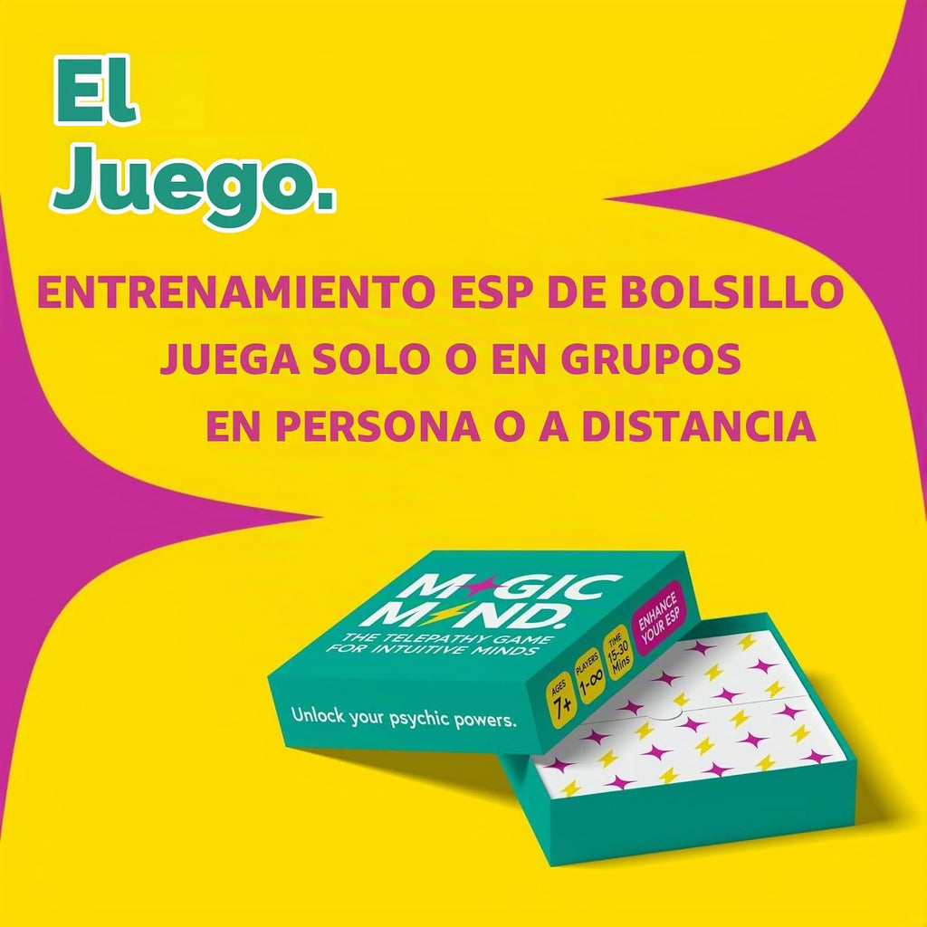 Juego de cartas de entrenamiento de telepatía Magic Mind ESP, juegos