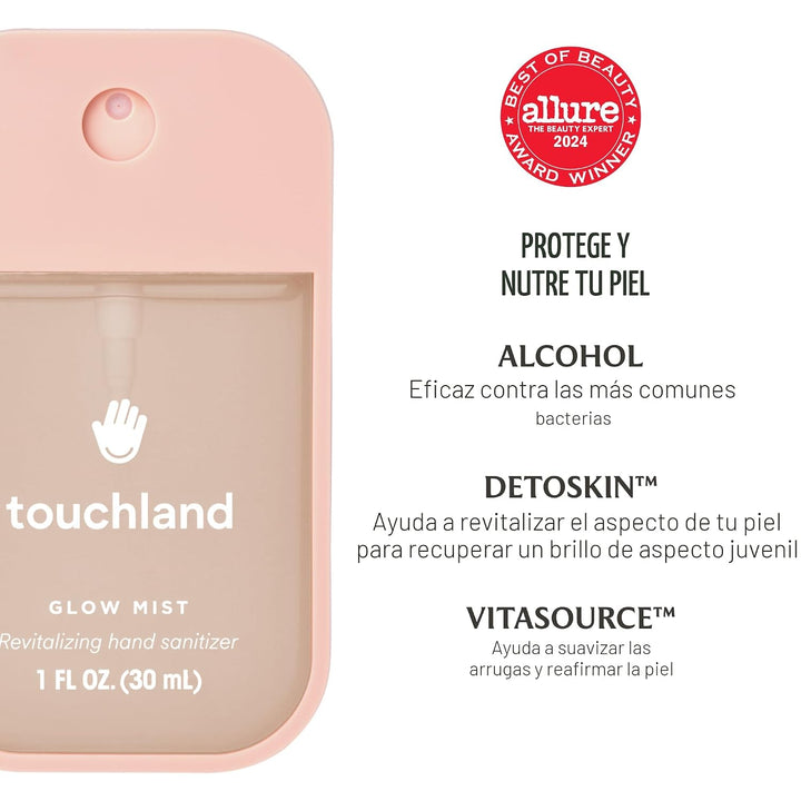 Touchland Bruma brillante + niebla suave + estuche de niebla blanca...