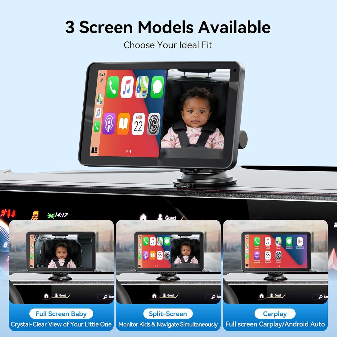 Mtawosh Ultimate Baby Car Monitor Bundle: sistema de pantalla divid...