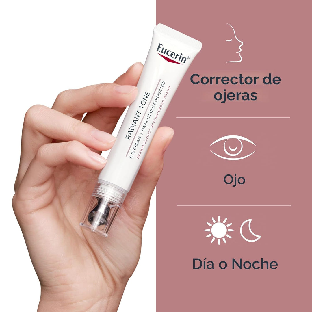 Crema para ojos Eucerin Radiant Tone Corrector de Círculos Oscuros,...