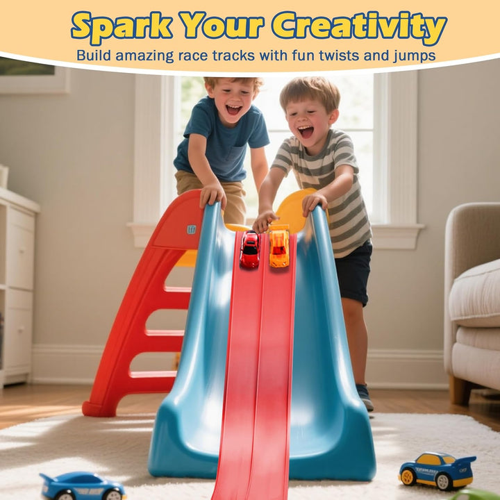 Pista de carreras flexible para niños de 15 pies, compatible con au...